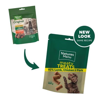 Natures Menu Original Dog Treats with Lamb & Chicken - Saver Pack: 3 x 100g