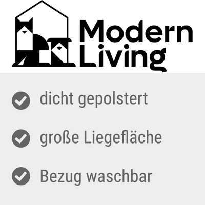Modern Living. dicht gepolstert, grosse Liegefläche, Bezug waschbar.