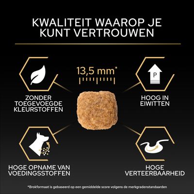 Voederstuk met een grootte van 13,5 mm, zonder toegevoegde kleurstoffen, hoog eiwitgehalte, hoge opname van voedingsstoffen en hoge verteerbaarheid.