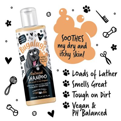 Oatmeal shampoo with coconut and lime fragrance. Soothes dry and itchy skin, loads of lather, smells great, tough on dirt, vegan and pH balanced. Paraben free.