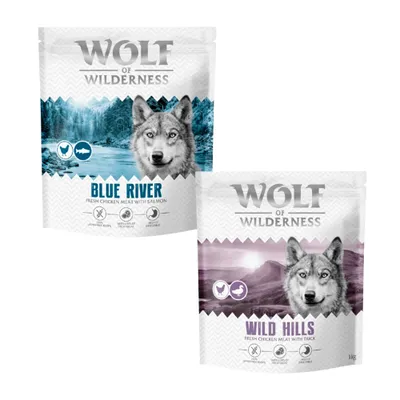 Wolf of Wilderness - vegyes próbacsomag - Adult ''Blue River'' lazac & Adult "Wild Hills" kacsa (2 x 1 kg)
