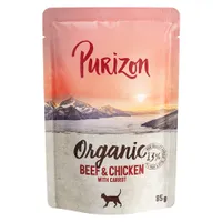 Purizon Organic, 6 x 85 g - Wołowina z kurczakiem oraz marchwią