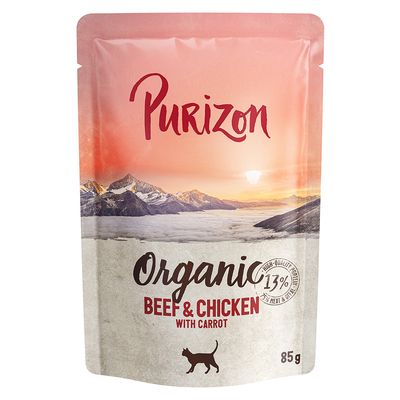 Purizon Organic 6 x 85 g bœuf & poulet avec carottes