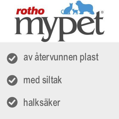 rotho mypet, av återvunnen plast, med siltak, halksäker