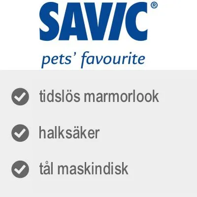 SAVIC pets’ favourite. Tidlös marmorlook, halksäker, tål maskindisk.