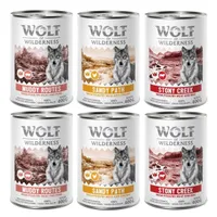 Wolf of Wilderness Senior “Expedition” 6 x 400 g pour chien - lot mixte (3 variétés)