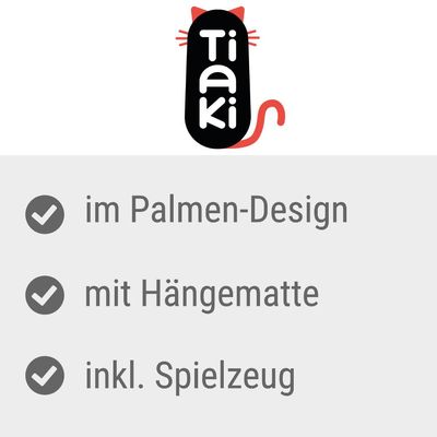 Tiaki. Im Palmen-Design, mit Hängematte, inkl. Spielzeug.