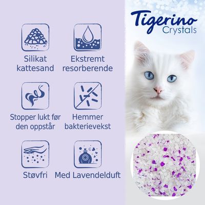 Tigerino Crystals Lavendel kattesand