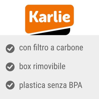 Karlie, con filtro a carbone, box rimovibile, plastica senza BPA