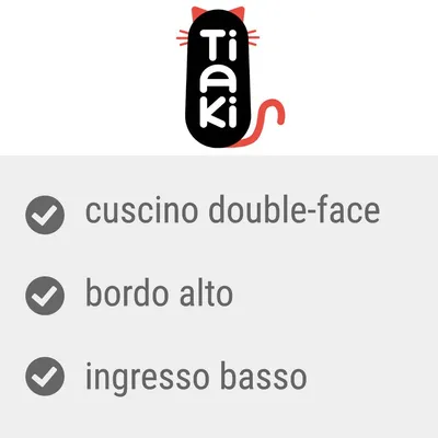 Tiaki. cuscino double-face, bordo alto, ingresso basso.