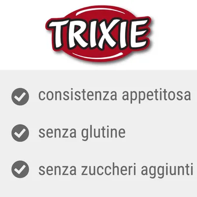 TRIXIE, consistenza appetitosa, senza glutine, senza zuccheri aggiunti