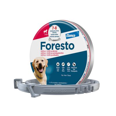 Foresto obroża przeciwko pchłom i kleszczom L: 70 cm obroża dla psów >8 kg, 1 szt.