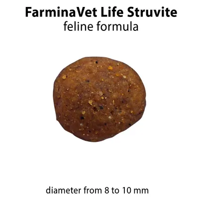 FarminaVet Life Struvite feline formula. Durchmesser von 8 bis 10 mm.