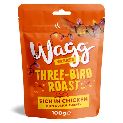Wagg Three-Bird Roast Treats - Saver Pack: 7 x 100g Wagg Three-Bird Roast Treats - Saver Pack: 7 x 100g