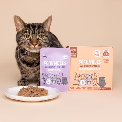 Scrumbles Gut Health Cat Food Pouches Meat in Jelly Selection