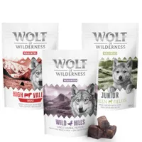 Lot Wolf of Wilderness Bouchées 6 x 180 g pour chien - lot mixte : poulet, canard, agneau