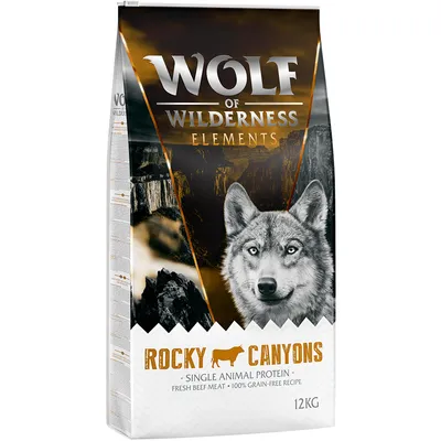 Wolf of Wilderness "Rocky Canyons" Vită - fără cereale - 2 x 12 kg