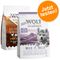 Wolf of Wilderness Junior - Probierpaket (2 x 1 kg) Mix, 2 Sorten: Huhn (Soft & Strong) + Ente