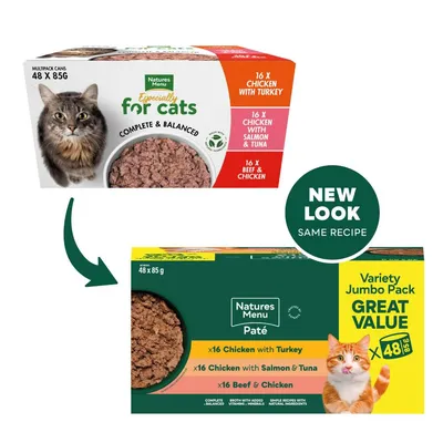 Natures Menu Pâté Cans Multipack Wet Cat Food - 48 x 85g