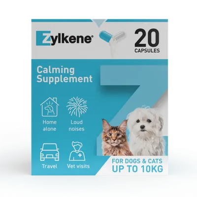Zylkene Calming Supplement for Cats or Small Dogs <10kg - Saver Pack: 2 x 20 Capsules