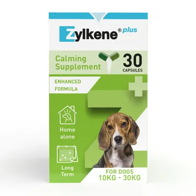 Zylkene Plus Calming Supplement 225mg for Medium Dogs 10 - 30 kg - Saver Pack: 2 x 30 Capsules