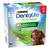 Purina Dentalife ActivFresh Daily Oral Care, big pack with 18 sticks, designed to fight bad breath bacteria, for large dogs 25–40 kg. Image shows product and dog.
