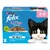Felix Kitten Original Fish Selection in Jelly, 12 packs. For ages 2-12 months. Contains cod, salmon, white fish with plaice. No colourants.