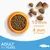 Kibble size guide showing pieces with 10 mm diameter and 4 mm thickness, suitable for adult pets aged 1 year and older.