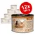 Zestaw 12 puszek po 180 g catz finefood Ragout Schwein & Kalb. Widoczne napisy: grain free, no animal testing, no added sugar, Schwein & Kalb, Pork & Veal.