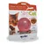 SlimCat Futterverteiler von Multivet, Verpackung mit pinkem Ball und Trockenfutterabbildung. Text: 'Shape-up your cat! Put its favorite dry food inside.'