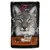 Alpha Spirit natvoer kalfsmousse, alle rassen, alle levensfasen, compleet kattenvoer, 85g. Verpakking met afbeelding van een lynx en oranje design.