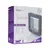 SureFlap microchip pet door packaging showing features: curfew mode, stores up to 32 microchip IDs, battery powered, suitable for doors, glass or walls, three-year guarantee.