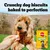 Pedigree Biscrok dog biscuits are given to a dog. Text: Crunchy dog biscuits baked to perfection. Pedigree Biscrok dog biscuits are given to a dog. Text: Crunchy dog biscuits baked to perfection.