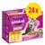 Boîte Whiskas Junior Les Festins à la Volaille, 24x sachets en gelée, avec visuel d’un chaton et liste : poulet, canard, volaille, dinde. Texte 100 % ingrédients naturels visible. Boîte Whiskas Junior Les Festins à la Volaille, 24x sachets en gelée, avec visuel d’un chaton et liste : poulet, canard, volaille, dinde. Texte 100 % ingrédients naturels visible.