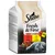 Sheba Fresh & Fine -kastikeruoka kissalle, 6 x 50 g annospakkaus. Pakkauksessa tekstit: mit Rind au Boeuf, mit Huhn au Poulet. Kuvassa harmaa kissa ja annosruoka.