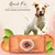Lingettes Pet Head pour chiens et chats, parfum pêche avec aloe vera, paquet de 80 lingettes. Texte visible : Quick Fix, Für Hunde unterwegs, Paw & Body Wipes, Dogs & Cats Peach.