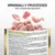 Tekst na engleskom: MINIMALLY PROCESSED, 100% recognizable ingredients. Sastav: chicken fillets 62%, ham 4%, rice 15%. Prikaz komadića mesa iznad pakiranja hrane za mačke.