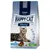 Happy Cat Culinary 1+ years Quellwasser Forelle spring water trout kattemadspose med billede af kat, tørfoderpiller og urter. Tekst: Made in Germany, uden konserveringsstoffer.