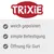 Trixie. Weich gepolstert, simple Befestigung, Öffnung für Gurt.