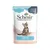 Schesir Kitten Care 3–12, complete & balanced in jelly, tonijn. Afbeelding van kitten op de verpakking. Tekst: Tonnetto, Tuna, Thon. Schesir Kitten Care 3–12, complete & balanced in jelly, tonijn. Afbeelding van kitten op de verpakking. Tekst: Tonnetto, Tuna, Thon.