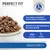 PERFECT FIT, pour aider à maintenir le microbiome intestinal, élaboré avec des ingrédients de haute qualité, au saumon, au poulet, INDOOR 1+, avec des prébiotiques naturels.