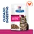Hill's Prescription Diet Gastrointestinal Biome para gatos, cuidado digestivo, imagen de sobre con comida húmeda y gato. Icono de pollo visible.