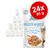 Brit Care Fillets in Jelly for Adult Cats, Tender Turkey & Shrimps, 24 x 85 g. Synligt billede af kat og foder med gulerod og rosmarin. Tekst: enriched with Carrot and Rosemary.