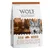 Wolf of Wilderness Oak Woods, 1 kg, ricetta 100% grain-free. Testo visibile: 'lots of fresh chicken meat and wild boar with fruits of the forest, roots and wild herbs'.