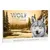 Wolf of Wilderness adventskalender met afbeelding van een wolf in besneeuwd landschap, tekst: Dreaming of a Wild Christmas