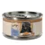 Feringa Juicy Fillet, salmone con tonno, Adult, 70g. Illustrazione di un gatto nero davanti a un piatto di cibo.
