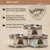 Feringa Juicy Fillet kattenvoer, blikjes van 70 g. Tekst: bereid uit 50% sappige filet, graanvrije recepturen met natuurlijke ingrediënten, verfijnd met groenten en zonnebloemolie.