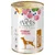 4vets Natural Veterinary Exclusive Weight Reduction natvoer, 400 g. Pictogrammen: cichoreiwortel inuline, L-carnitine, graanvrij. Hondensilhouet zichtbaar op het blik. 4vets Natural Veterinary Exclusive Weight Reduction natvoer, 400 g. Pictogrammen: cichoreiwortel inuline, L-carnitine, graanvrij. Hondensilhouet zichtbaar op het blik.