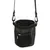 Black Trixie bag with mesh compartment, adjustable shoulder strap and carabiner. Suitable for accessories or snacks.