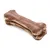 Osso masticabile per cani, forma di osso, materiale pressato bicolore marrone e beige, senza confezione visibile. Osso masticabile per cani, forma di osso, materiale pressato bicolore marrone e beige, senza confezione visibile.